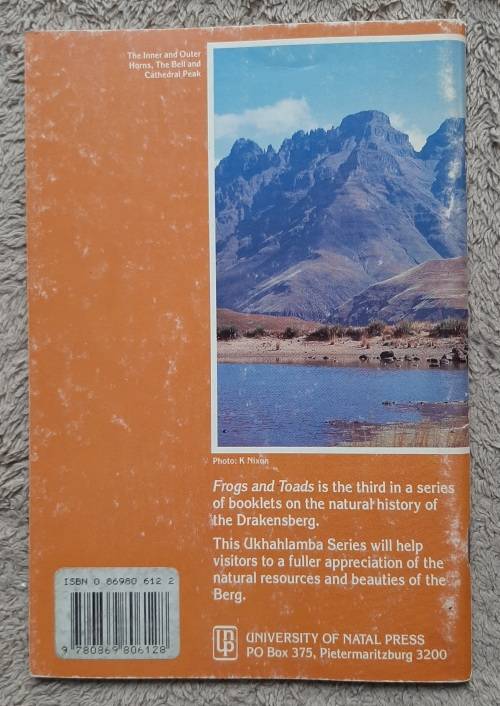 Frogs and Toads of the Natal Drakensberg - Author: A J L Lambiris