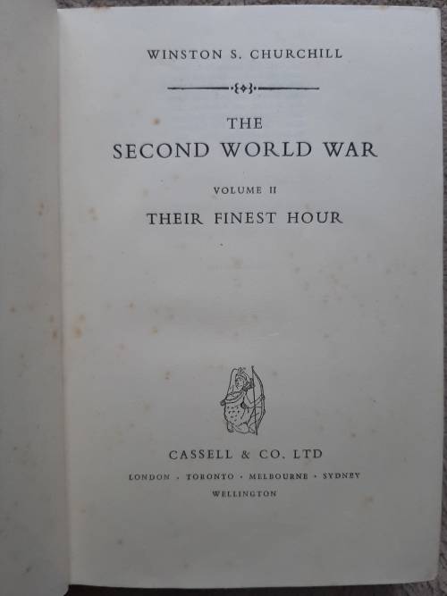The Second World War Vol.II:Their Finest Hour - Author: Winston S. Churchill