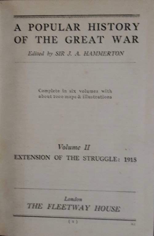A Popular History of the Great War - Sold as a Set