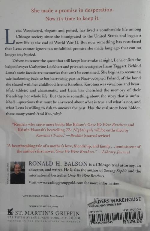 Karolina`s Twins - Ronald H Balson