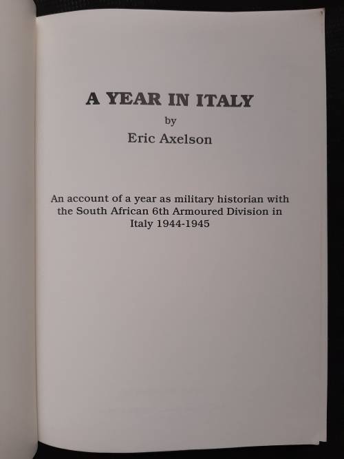 A Year In Italy - Author: Eric Axelson