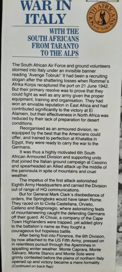 War in Italy with the South Africans from Taranto to the Alps By Jack Kros