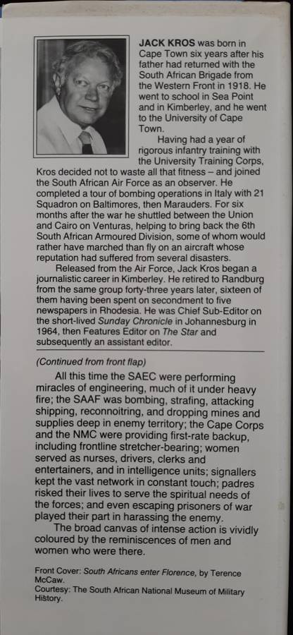 War in Italy with the South Africans from Taranto to the Alps By Jack Kros