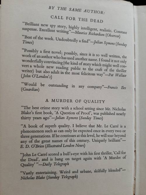 The Spy Who Came in from The Cold By John Le Carré