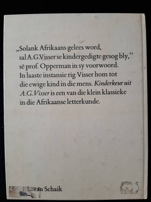Kinderkeur Uit A.G. Visser - Compiled by D.J. Opperman