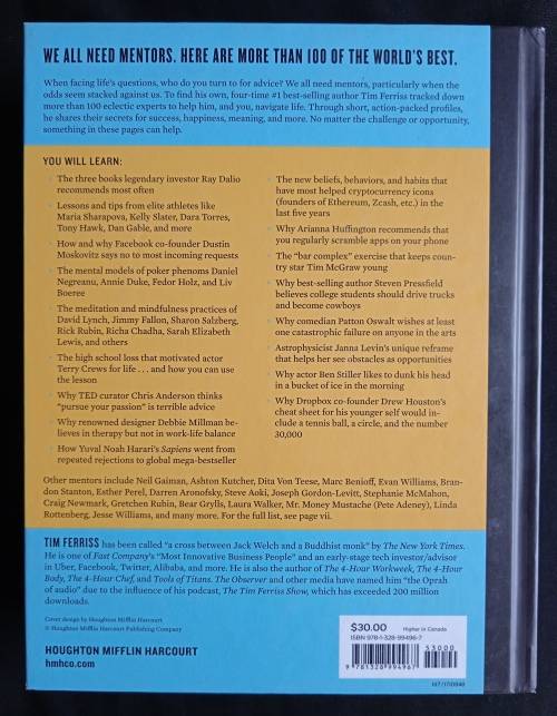 Tribe of Mentors: Short Life Advice from The Best in the World by Timothy Ferriss