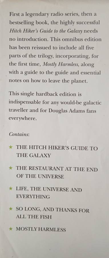 The Hitch Hiker`s Guide to the Galaxy by Douglas Adams