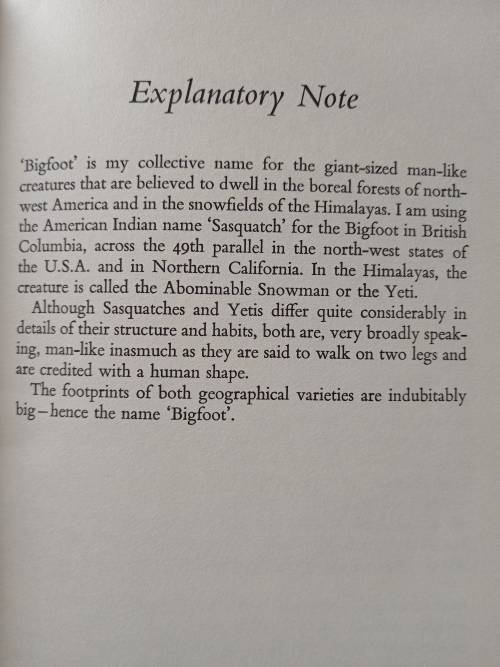 Bigfoot The Yeti & Sasquatch in Myth & Reality by John Napier