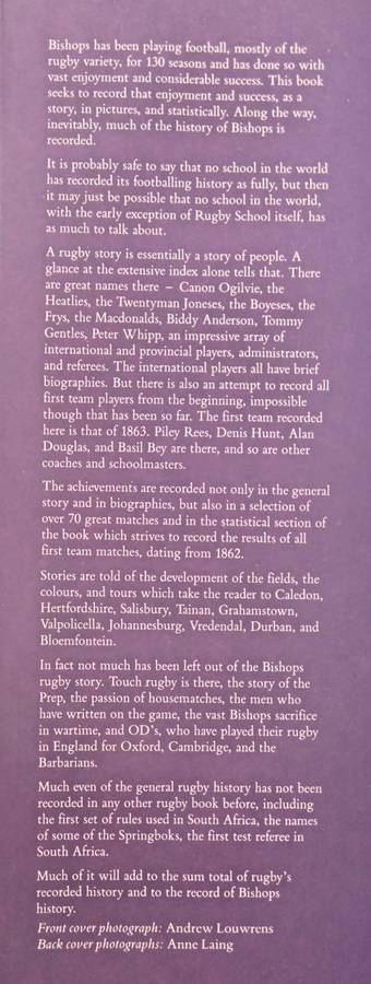 Bishops Rugby A History by Paul Dobson