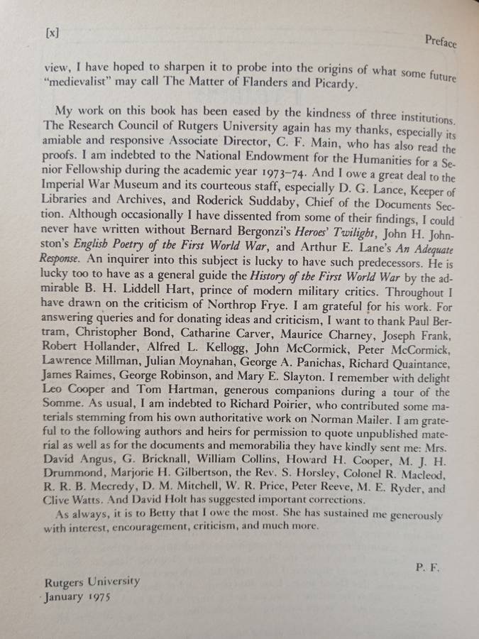 The Great War & Modern Memory by Paul Fussell