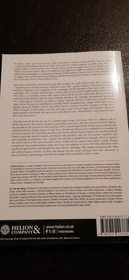 Botha, Smuts and the Great War by Antonio Garcia & Ian van der Waag (Signed by Ian van der Waag)