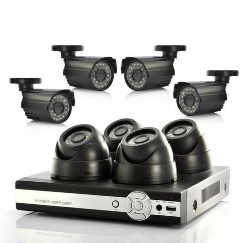 Electromann - 8 Camera Surveillance System - 4 Indoor CCTV Cameras, 4 Outdoor, H264 DVR