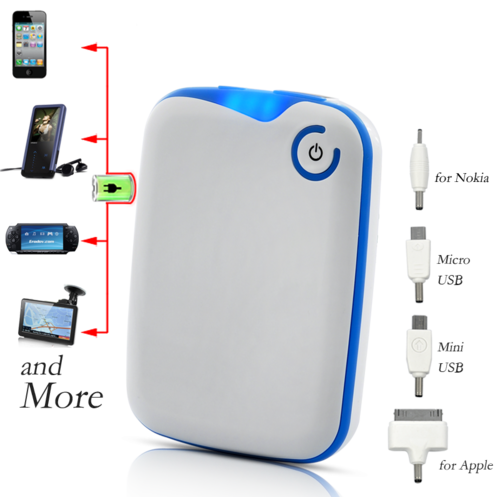 5000mAh Portable Battery Charger for iPhone/iPad, Samsung, Nokia, Mini/Micro USB, and More