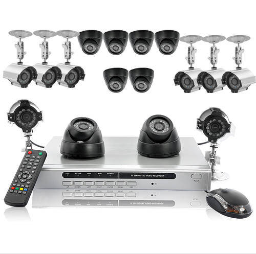 16 Camera Surveillance System "Hexa Set" - 8 Indoor CCTV Cameras, 8 Outdoor, H264 DVR, 1TB