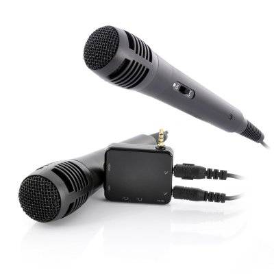 Portable Karaoke Player With 2 Microphones - For Phone, Tablet, TV - G543
