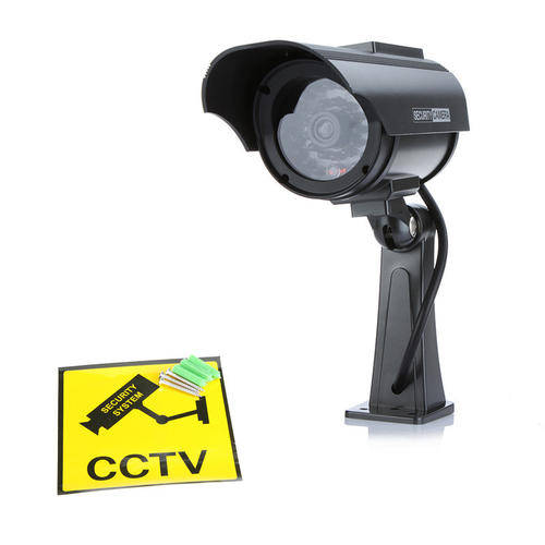 WATERPROOF SOLAR POWERED FAKE/DUMMY SECURITY CAMERA WITH LED LIGHT INDOOR OUTDOOR - S192