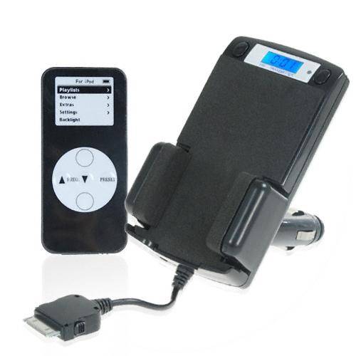 FM Transmitter Cradle for IPHONE + IPOD