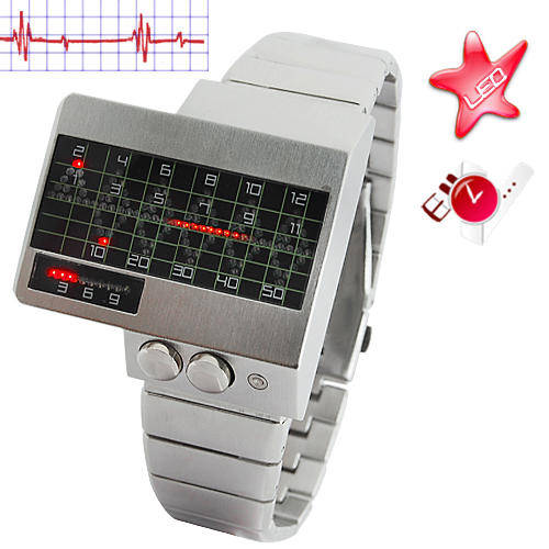 Alpha Centauri - All Metal Red LED Watch