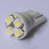 4 SMD LED T10 Cool White Wedge Car Light Bulb