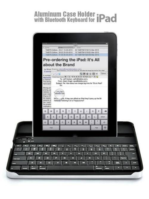 Aluminum Case Holder with Bluetooth Keyboard for iPad - A96