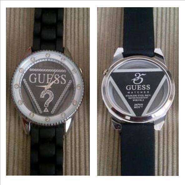 GUESS LADIES RUBBER (BLUE STRAP WITH BLUE STEEL FACE)