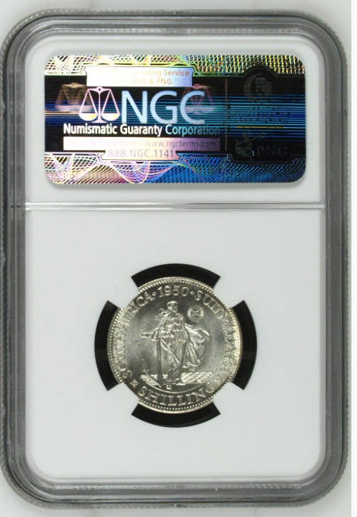 1950 1Shilling MS63 NGC graded stunning coin