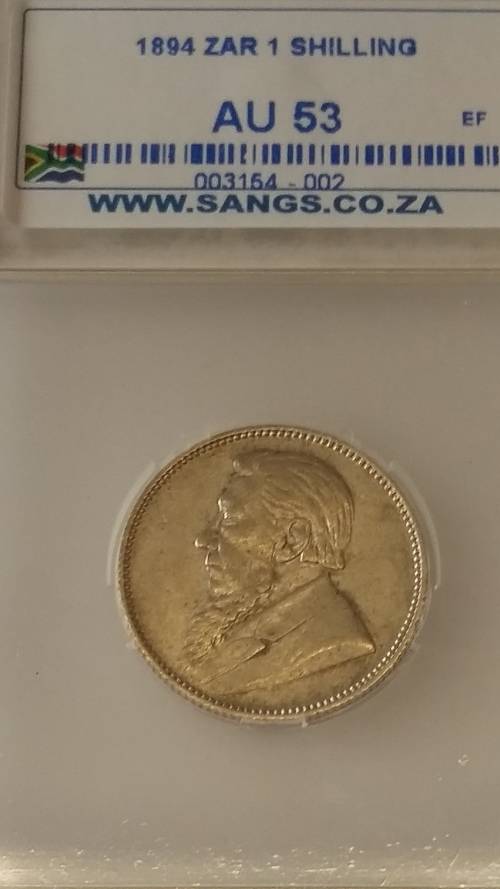 1894 ZAR 1 SHILLING AU53