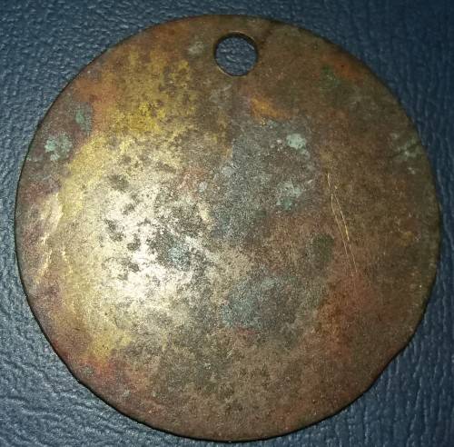 OLD RHODESIA  BSACo  HUT TAX TOKEN  1909-1910 MALE   -  AREA A  -  SHEET BRASS (Herns 800f)