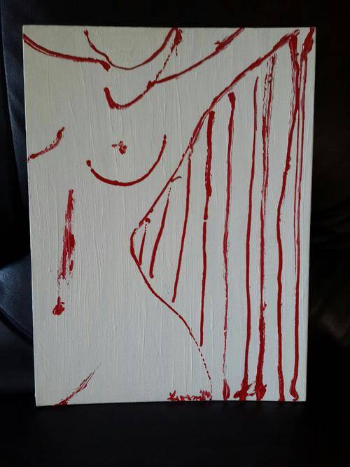 NUDE BY LOCAL ARTIST LEZANNE .W (WOLLEZ) UNFRAMED