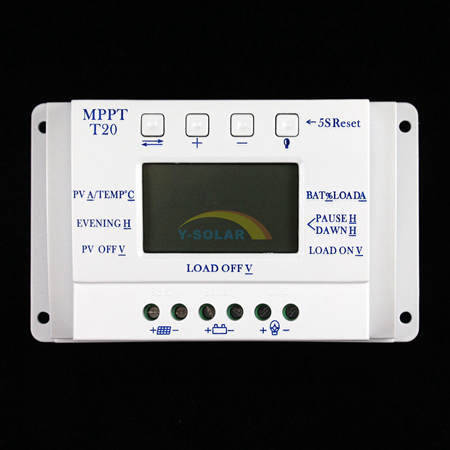 20A MPPT+ PWM charging mode Solar Charge Controller with LCD Display