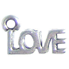 Charm saying LOVE, sold individually