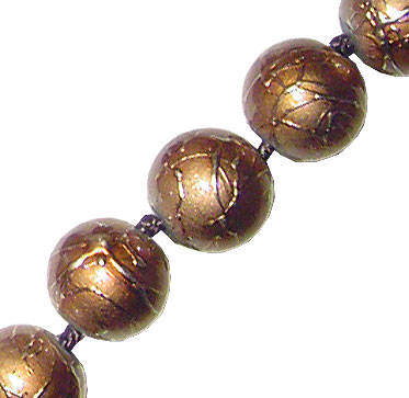 Glass Splashed Rounds 8mm Dk Bronze , sold individually
