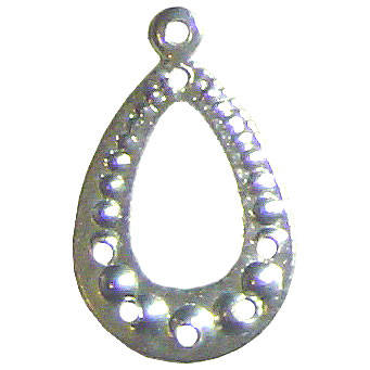 Metal Stamping Teardrop Charm 18mm, pack of 10pcs