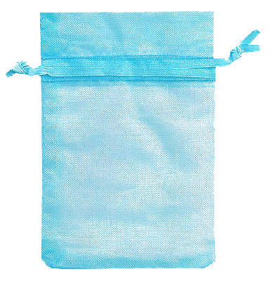 Organza Bags 75/70 Turquoise, pack of 10pcs