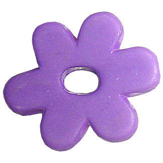 ABS Groovy Flower Frame Bead 20x16x3mm in Psychadelic Purple, sold individually