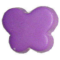 ABS Groovy Butterfly Bead 10x9x5mm in Psychadelic Purple, sold individually