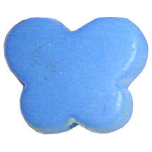 ABS Groovy Butterfly Bead 10x9x5mm in Psychadelic Blue, sold individually