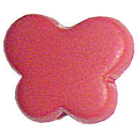 ABS Groovy Butterfly Bead 10x9x5mm in Psychadelic Red, sold individually