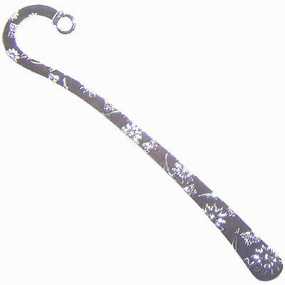 Bookmark 81mm with Raised Floral Motif Silverplated