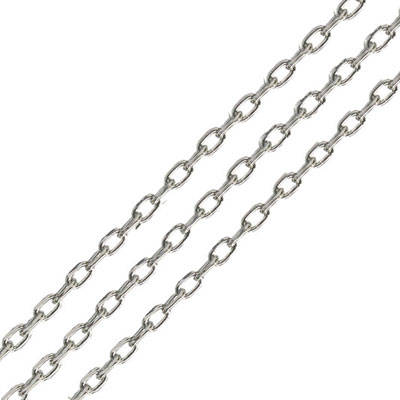REDUCED!!! Silvertone Cable Chain 5x3mm, priced per metre