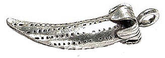 Hill Tribe Antiqued Silver Chilli Pepper Charm 30mm 97% Pure Silver