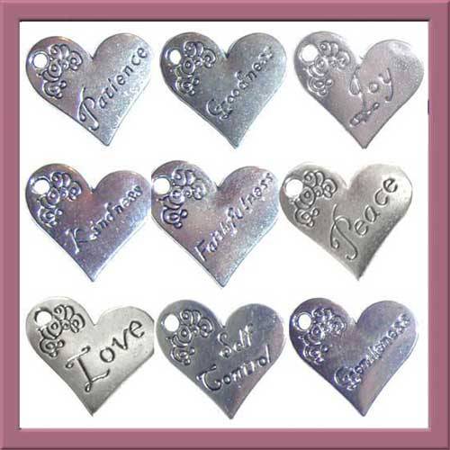 Complete Set of Fruit of the Spirit Charms, 9pcs