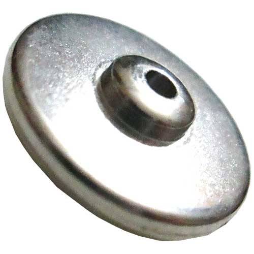 Disc Bead 15x5mm in Rhodium-Silverplated CCB Acrylic, pack of 10pcs