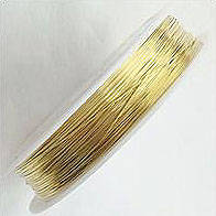 0.4mm (+-26 gauge) Metallic coated Copper Craft Wire GOLD (sold per av. 20m reel)