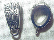 14x9x8mm Euro Bail in Antiqued Tibetan Silver (6mm Hole - fits Euro Chain such as Pandora)