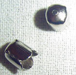 6x8mm Metal Braid/Leather Ends (fit 4-6mm Thickness Braid, Rope or Cord)