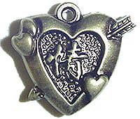 30x25x6mm Bronze Coloured Acrylic Heart