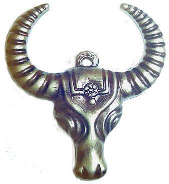 37x30x7mm Stunning Bronze Coloured Acrylic Bull Charm