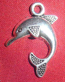 32mm Lead Free Tibetan Silver Dolphin Charm -Stunning!