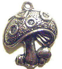 22mm Lead Free Tibetan Silver Mushroom Charm
